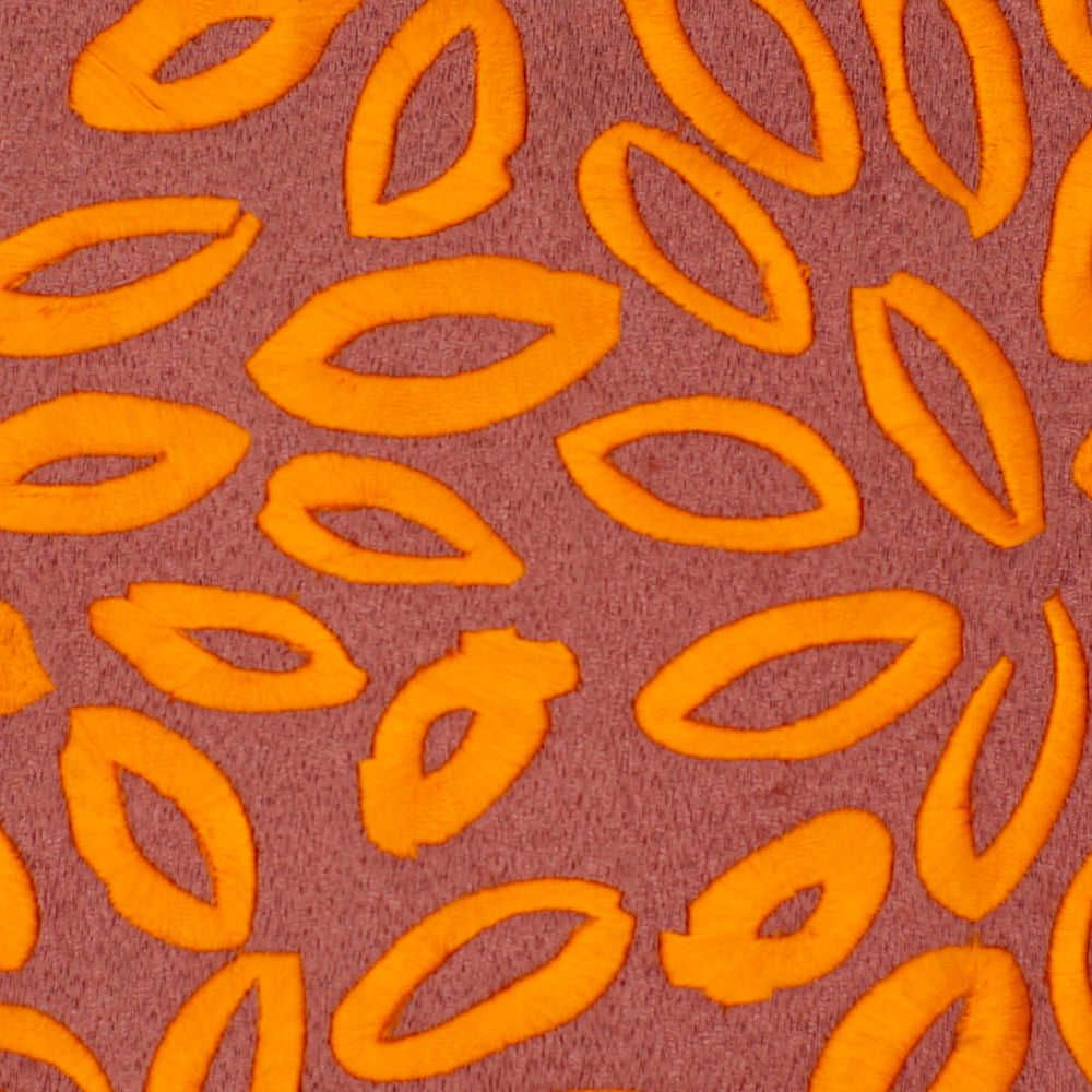 orange floral embroidery for custom womenswear clothing and accessories