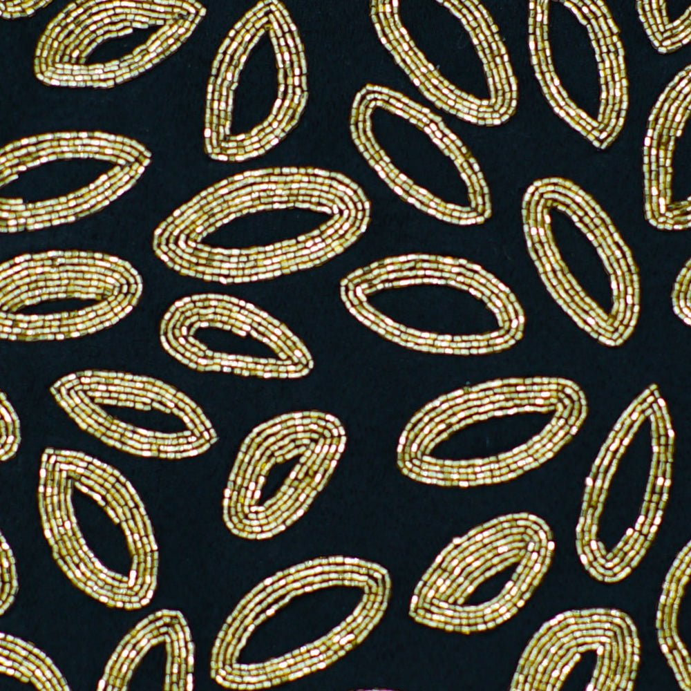 gold beaded floral beading for custom womenswear clothing and accessories