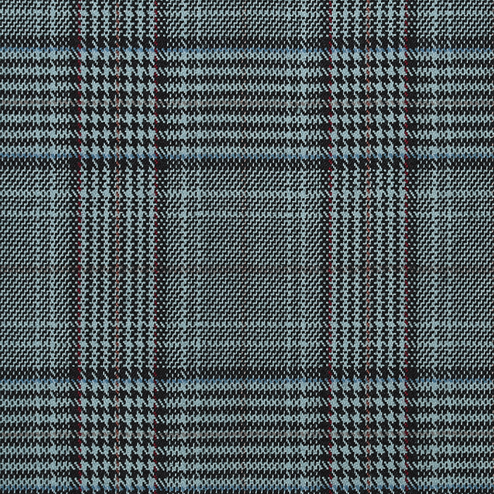 teal and blue plaid midweight wool blend for custom womenswear clothing and accessories
