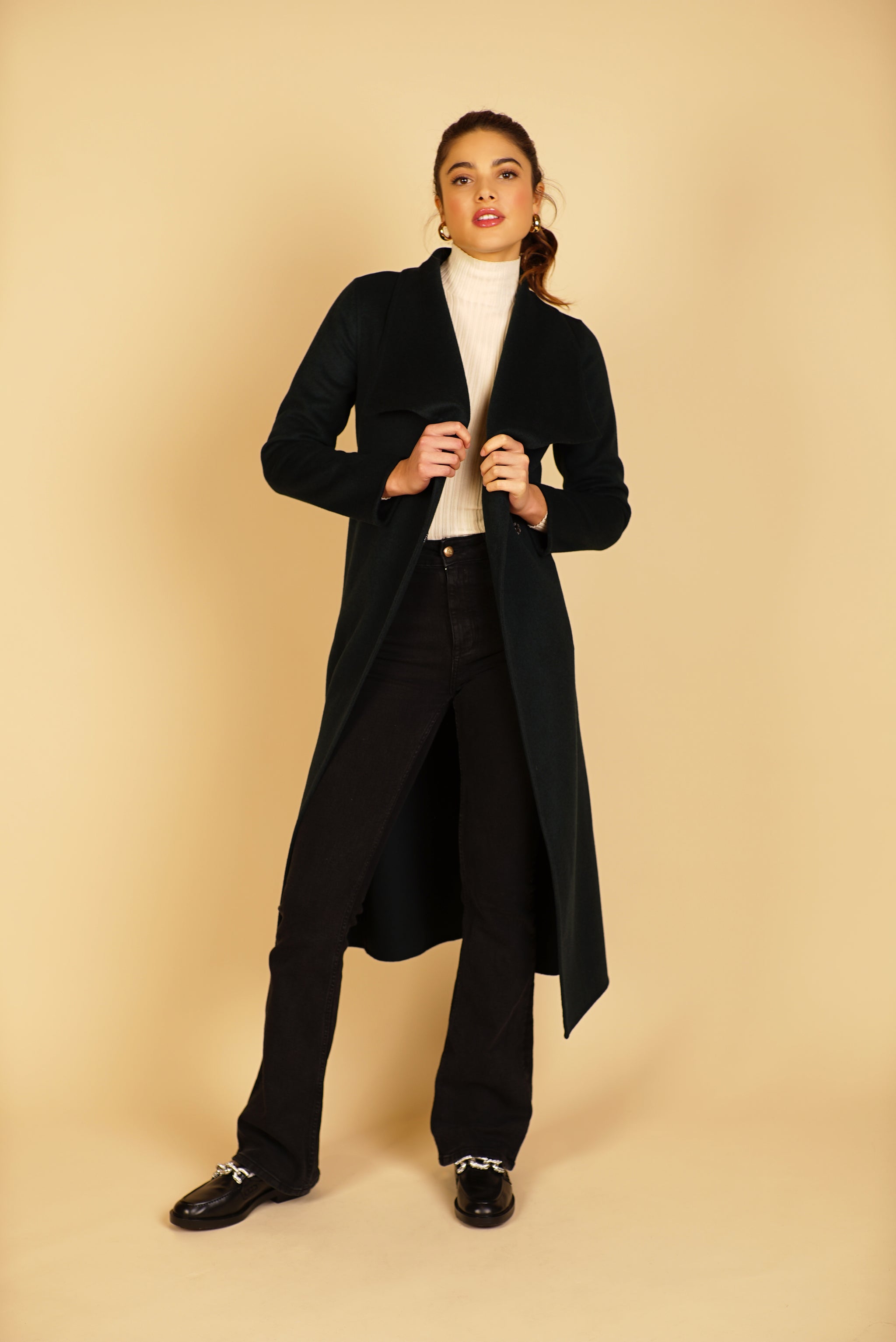 Long Jacket in Wool Double-Face