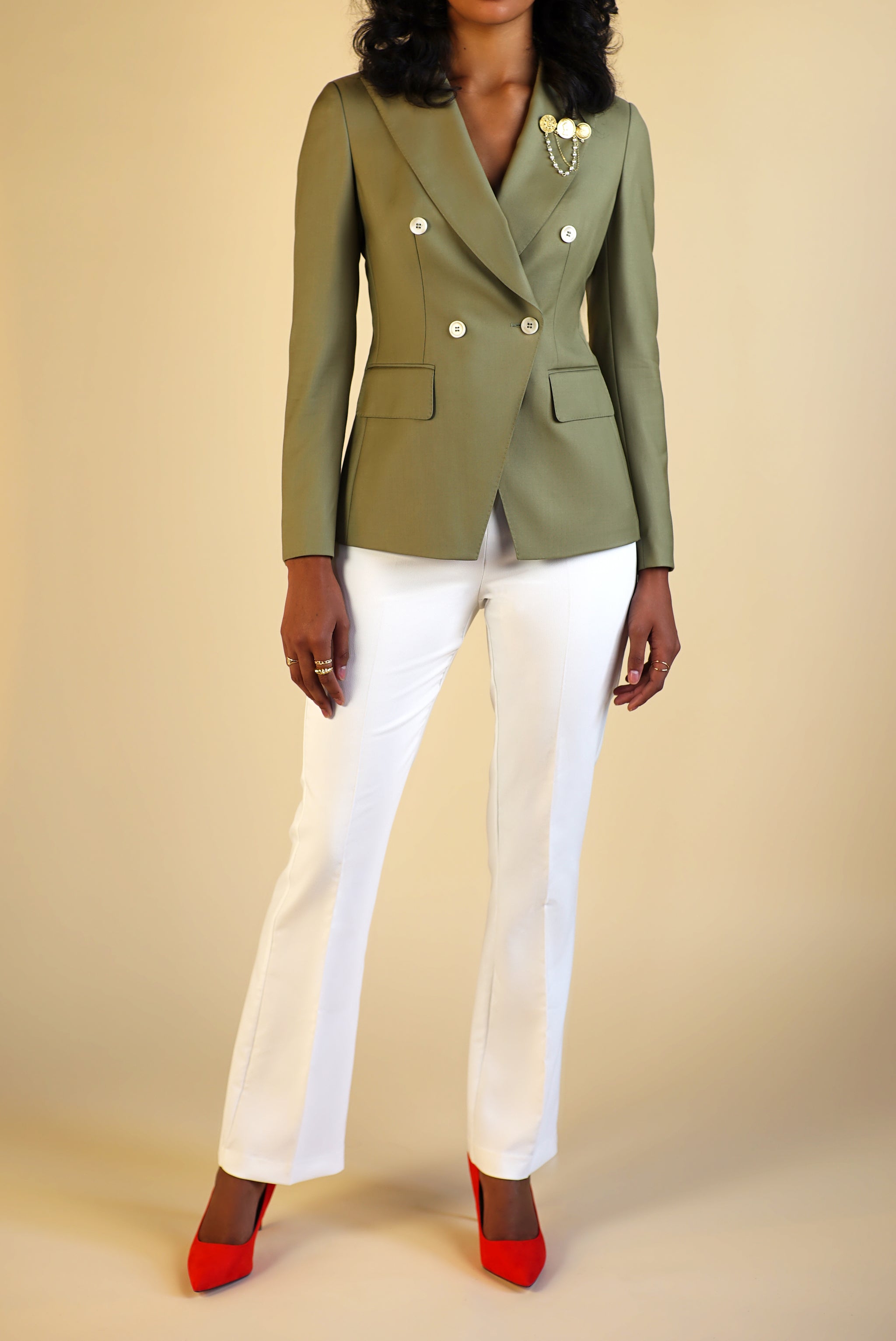 Farida Double Breasted Blazer - Customized Womenswear – DALYANYC